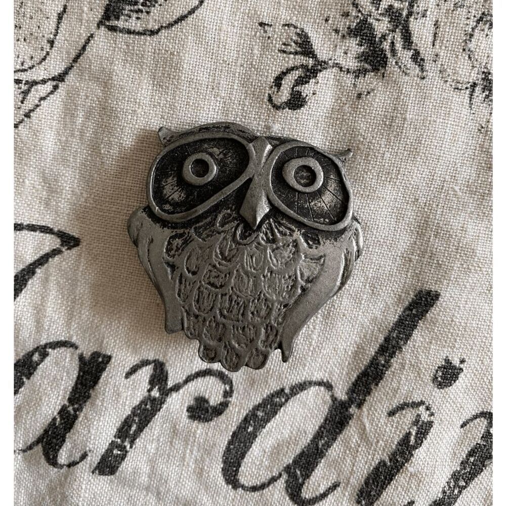 VTG 60’s Signed Pewter‎ Metzke Owl Pin